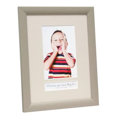 Deknudt Fotokader in beige schilderlook met tekstvak (met Franse tekst) 10x15 S54SF3