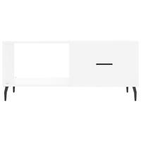 Salontafel 90x50x40 cm bewerkt hout wit - thumbnail