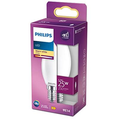 Philips LED 76337400 LED-lamp Energielabel E (A - G) E14 Kaars 2.2 W = 25 W Warmwit (Ø x h) 3.5 cm x 9.7 cm Filament / Retro-LED 1 stuk(s)