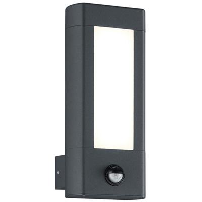 LED Tuinlamp Wandmontage - Bewegingssensor - 9W - Mat Antraciet Aluminium