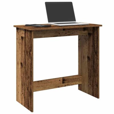 Bureau 80x40x75 cm bewerkt hout oud houtkleurig