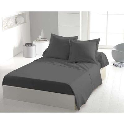 Beddengoedset HOME LINGE PASSION Flat sheet Grijs Eenpersoonsbed 180 x 290 cm