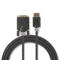 DisplayPort - DVI-kabel | DisplayPort male - DVI-D 24+1-pins male | 2,0 m | Antraciet - thumbnail