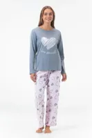 Gaubert dames pyjama - katoen - Love Yourself - katoenen dames nachtkleding goedkoop - thumbnail