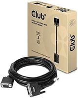 CLUB3D DVI-A TO VGA CABLE M/M 3m/ 9.8ft 28 zwart - thumbnail