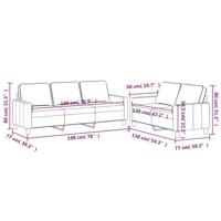 2-delige Loungeset met kussens fluweel lichtgrijs - thumbnail