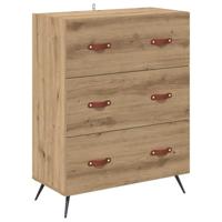 Hoge opbergkast met plank 2 pcs Artisan Eiken Bewerkt hout - thumbnail