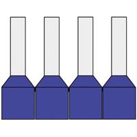 Geïsoleerde Band Adereindhuls 2,50qmm Blauw penlengte = 8mm - thumbnail