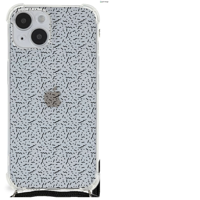 iPhone 14 Plus Doorzichtige Silicone Hoesje Stripes Dots - thumbnail