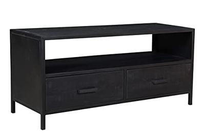 Livingfurn TV-meubel 'Kala' 120cm Mangohout, kleur zwart