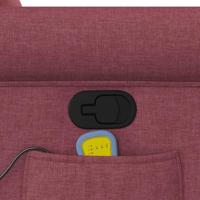 Massagestoel verstelbaar stof wijnrood - thumbnail