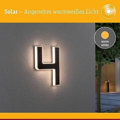 Paulmann 79845 4000870798454 Huisnummerlamp op zonne-energie Energielabel: A (A - G) 0.20 W Warmwit Zwart