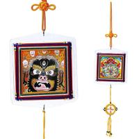 Boeddhistische Beschermingshanger Wiel des Levens - Kunststof uit Nepal - thumbnail