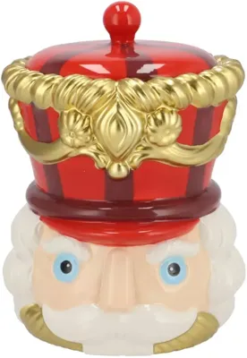 Daan Kromhout Design voorraadpot aardewerk candy nutcracker 14x20cm red