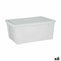 Opbergbak met Deksel Stefanplast Elegance Wit Plastic 29 x 17 x 39 cm (6 Stuks) - thumbnail