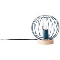 Brilliant Draad tafellampjeSorana turquoise met hout - 93044/73 - thumbnail