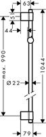 Hansgrohe Unica glijstang Varia 105 cm, chroom - thumbnail