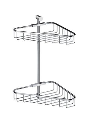 Hoekdraadkorf Hotbath Cobber Dubbel Wandmodel Chroom