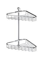 Hoekdraadkorf Hotbath Cobber Dubbel Wandmodel Chroom - thumbnail