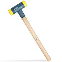 Wiha Kunststof hamer terugslagloos | met hickorysteel | rond-slagkop | 115 mm | 30 mm - 2093 - 02093 - thumbnail