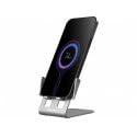Sandberg Wireless Charger Stand 15W Alu Smartphone Grijs USB Draadloos opladen Snel opladen Binnen - thumbnail