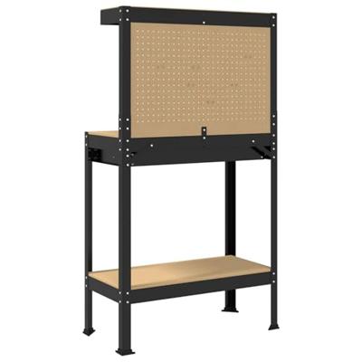 Werkbanken met lade Zwart 81 x 41 x 145 cm Bewerkt hout Werkbanken met lade Zwart 81 x 41 x 145 cm Bewerkt hout