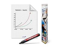 Legamaster Magic-Chart flipchart folie, ft 60 x 80 cm, wit, geruit, rol van 25 vel - thumbnail