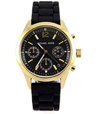 Horlogeband Michael Kors MK5408 Silicoon Zwart 18mm Horlogeband Michael Kors MK5408 Silicoon Zwart 18mm
