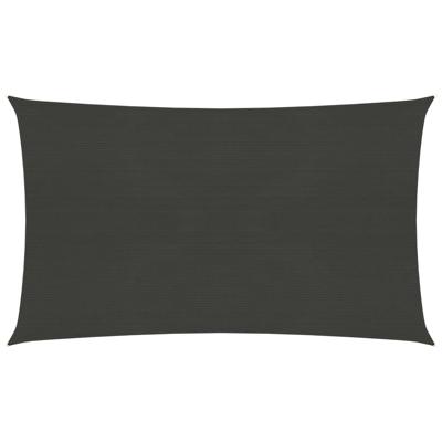 VidaXL Zonnezeil 160 g/m² 2x5 m hdpe antracietkleurig