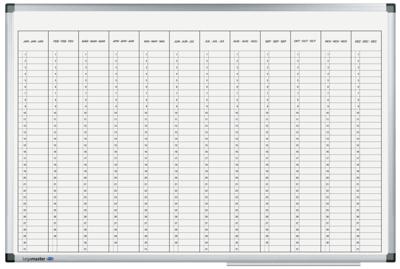 Planbord Legamaster premium jaarplanner verticaal 60x90cm Planbord Legamaster premium jaarplanner verticaal 60x90cm