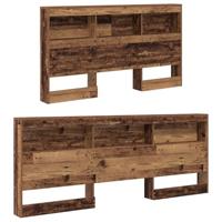 Opberghoofdbord met plank Oud hout 150 cm Bewerkt hout - thumbnail