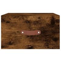 Nachtkastjes 2 st wandgemonteerd 35x35x20 cm gerookt eikenkleur - thumbnail