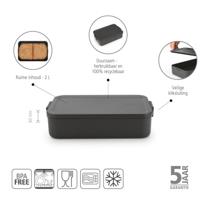 Brabantia Make & Take lunchbox large, kunststof dark grey - thumbnail