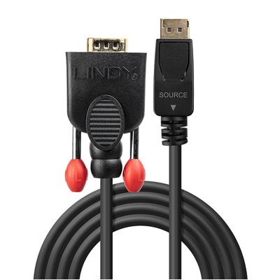 LINDY 41941 DisplayPort-kabel DisplayPort Aansluitkabel DisplayPort-stekker, VGA-stekker 9-polig 1.00 m Zwart