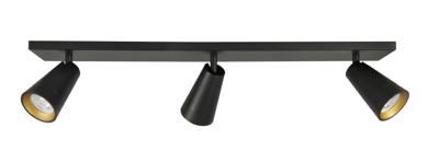 Highlight Spot Petunia 3 lichts balk 65 cm zwart goud