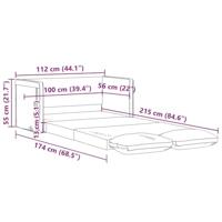 Slaapbank vloermodel 2-in-1 112x174x55 cm stof zwart - thumbnail