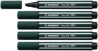 Viltstift stabilo pen 68/63 max aardegroen | 5 stuks