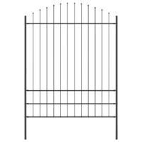 Tuinhek 6 pcs Grijs 170 x 225 cm Gepoedercoat staal - thumbnail