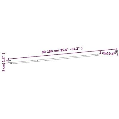 VidaXL Gordijnrails 2 st 90-130 cm aluminium wit en zilverkleurig VidaXL Gordijnrails 2 st 90-130 cm aluminium wit en zilverkleurig