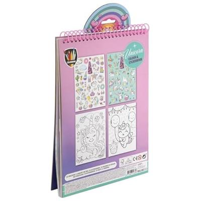 Creative Craft Group Kleur en stickerboek eenhoorn