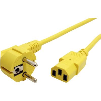 ROLINE stroomkabel, recht IEC-Female, geel, 1,8 m