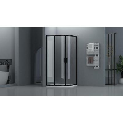 Adema Dawn Douchecabine - 90x90x185cm - kwartrond - zwart mat SW1381731