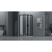 Adema Dawn Douchecabine - 90x90x185cm - kwartrond - zwart mat SW1381731 - thumbnail