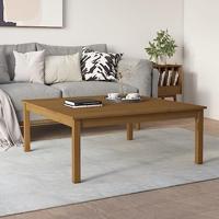 Salontafel 100x100x40 cm massief grenenhout honingbruin - thumbnail