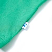 Kindershirt met voetbalprint 128 groen - thumbnail