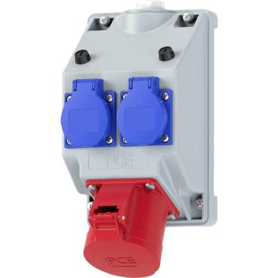 PC Electric 16082552 Stopcontactsplitter Grijs, Blauw, Rood