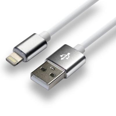 everActive USB Lightning-kabel 1 m - Wit, siliconen, ondersteuning voor snelladen, 2,4A - CBS-1IW