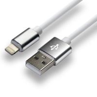 everActive USB Lightning-kabel 1 m - Wit, siliconen, ondersteuning voor snelladen, 2,4A - CBS-1IW - thumbnail