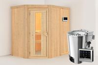 Karibu | Sauna Saja | Energiesparende Deur | Biokachel 3,6 kW Externe Bediening - thumbnail