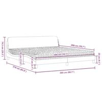 Bed met matras "Dover" fluweel lichtgrijs 200x200 cm - thumbnail